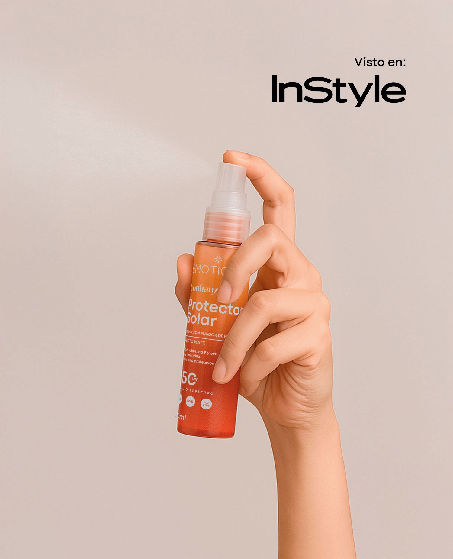 PROTECTOR SOLAR EN BRUMA CONFIANZA FPS 50+ 60 ML OFERTA