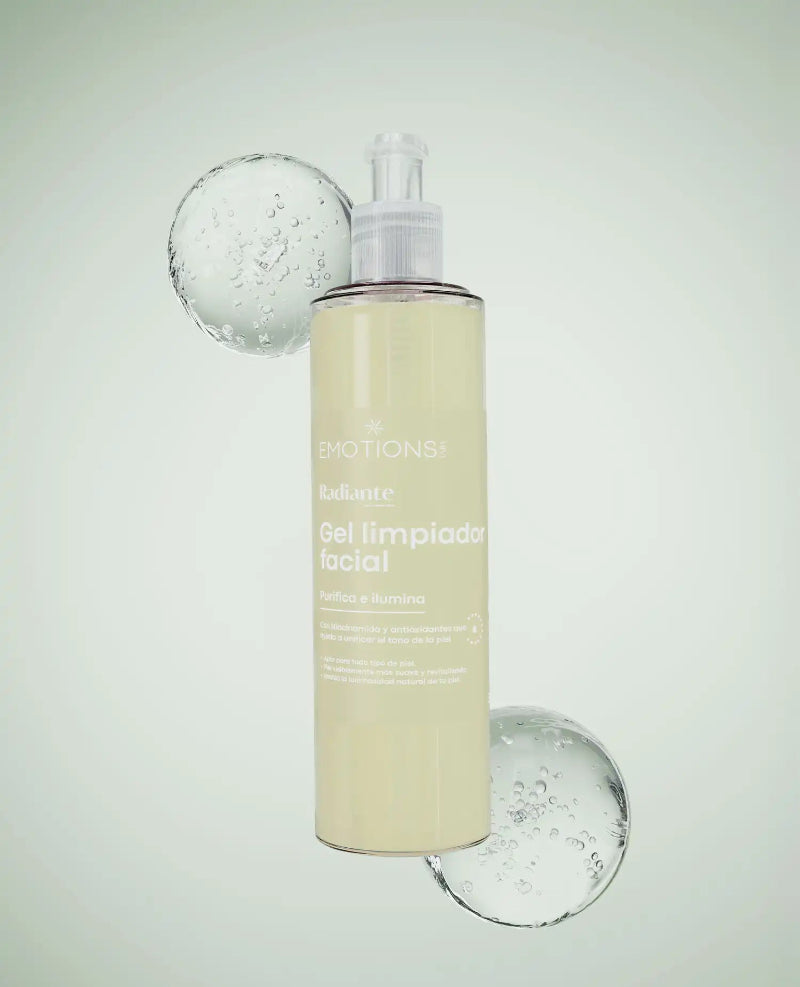 Gel limpiador facial radiante purifica e ilumina emotions labs