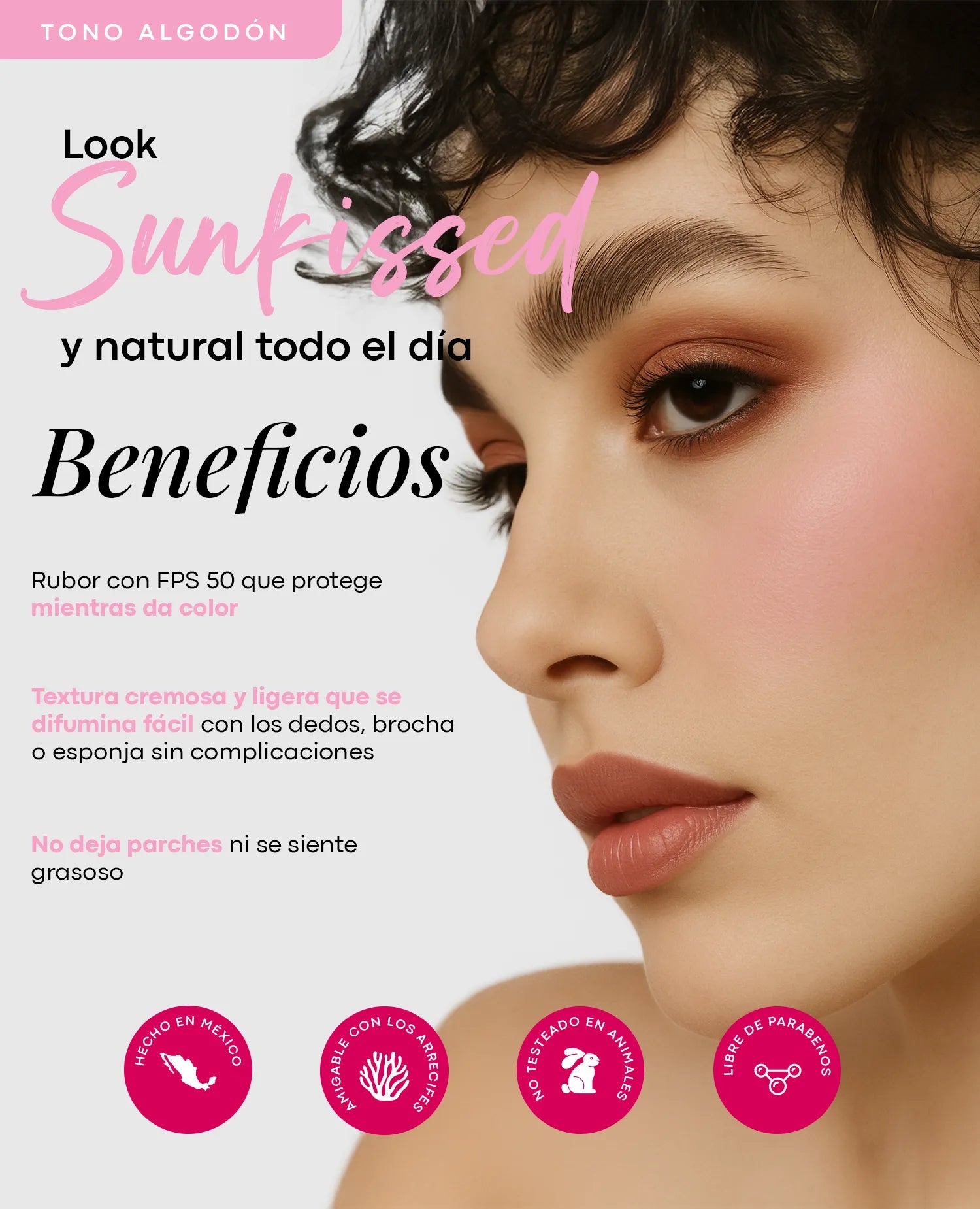 Protector Solar con Blush (rubor) 25 g