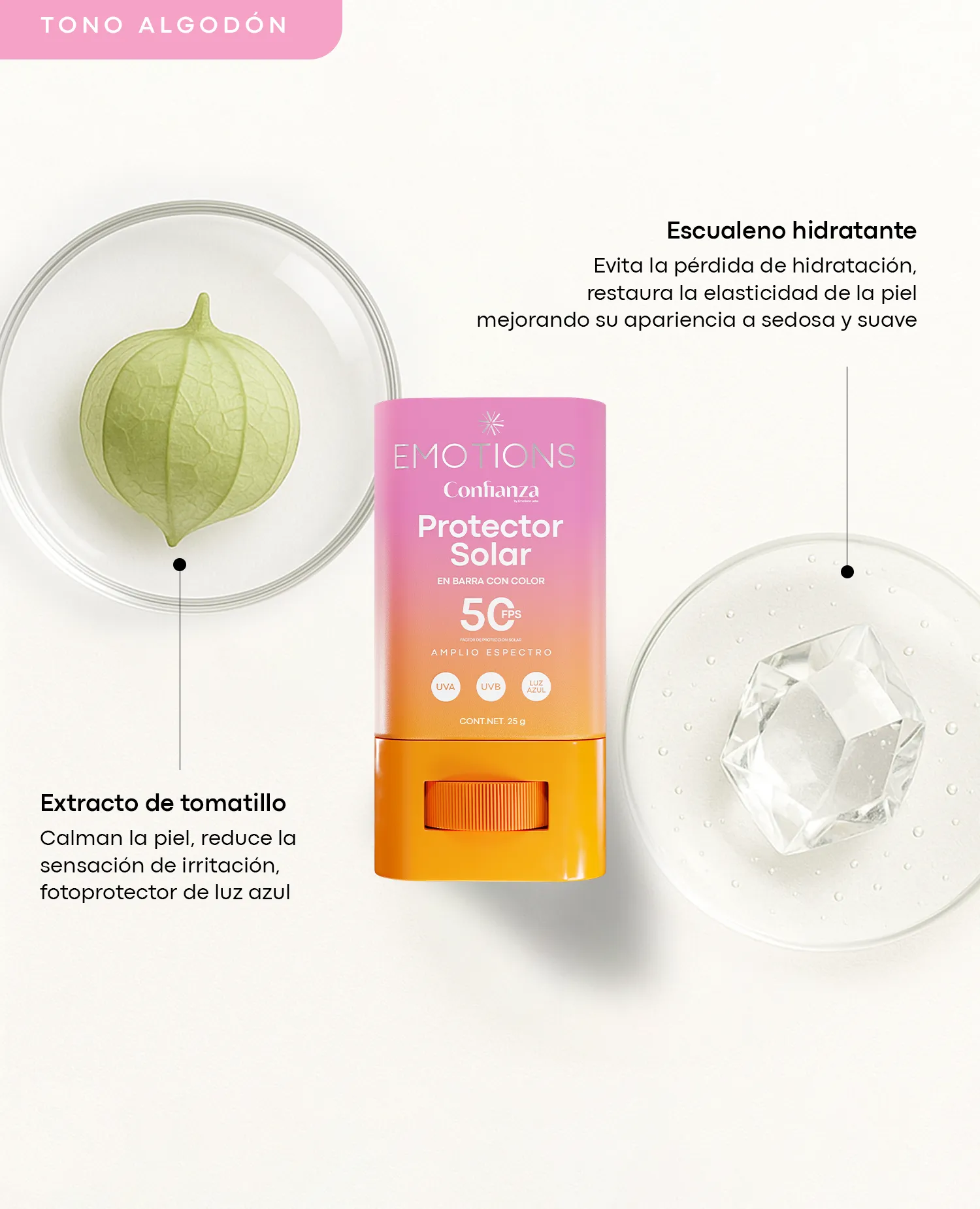 Protector Solar con Blush (rubor) 25 g